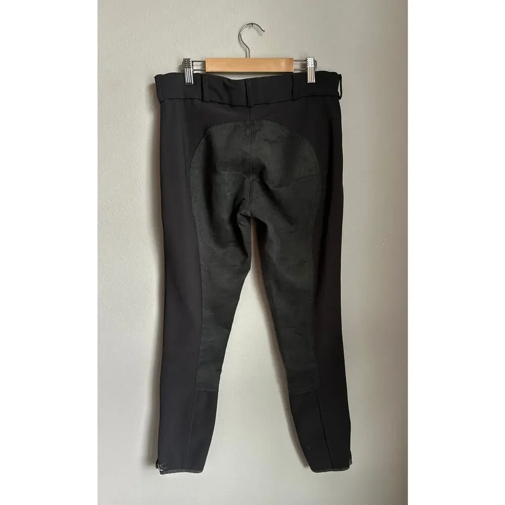 TUFFRIDER Full Seat Equestrian Riding Breeches in Gray Size L